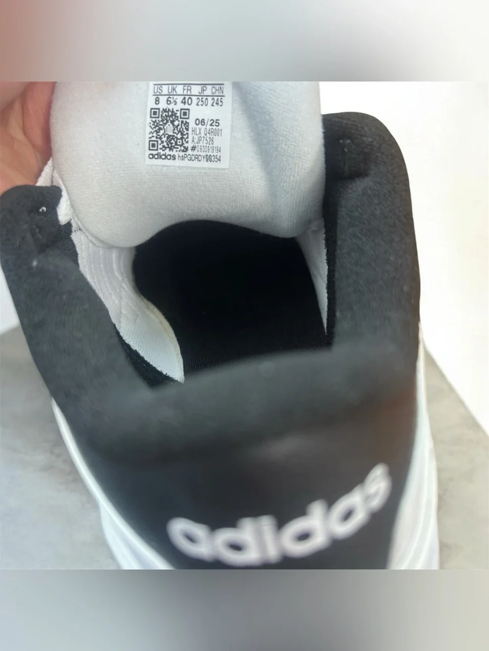 adidas Men’s White & Black Court-Style Sneakers